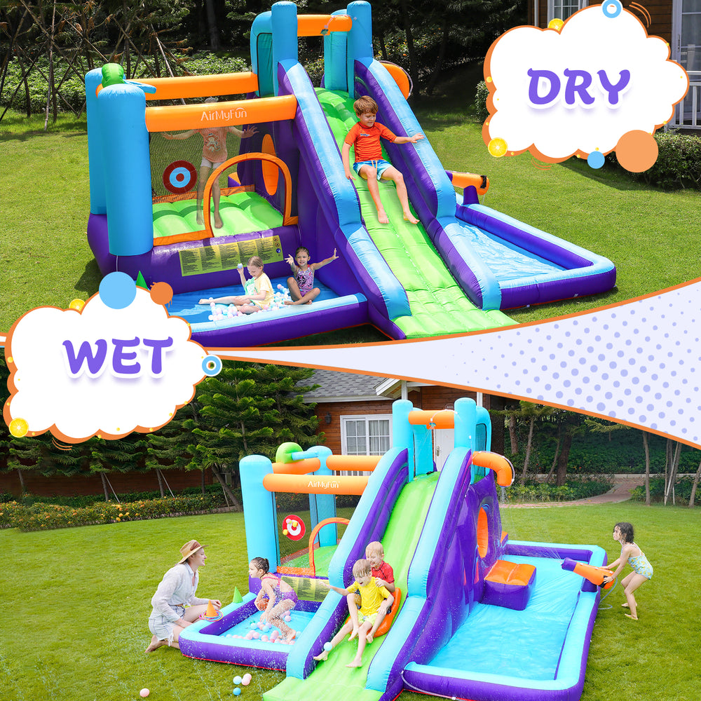 Blue Extended Water Slide