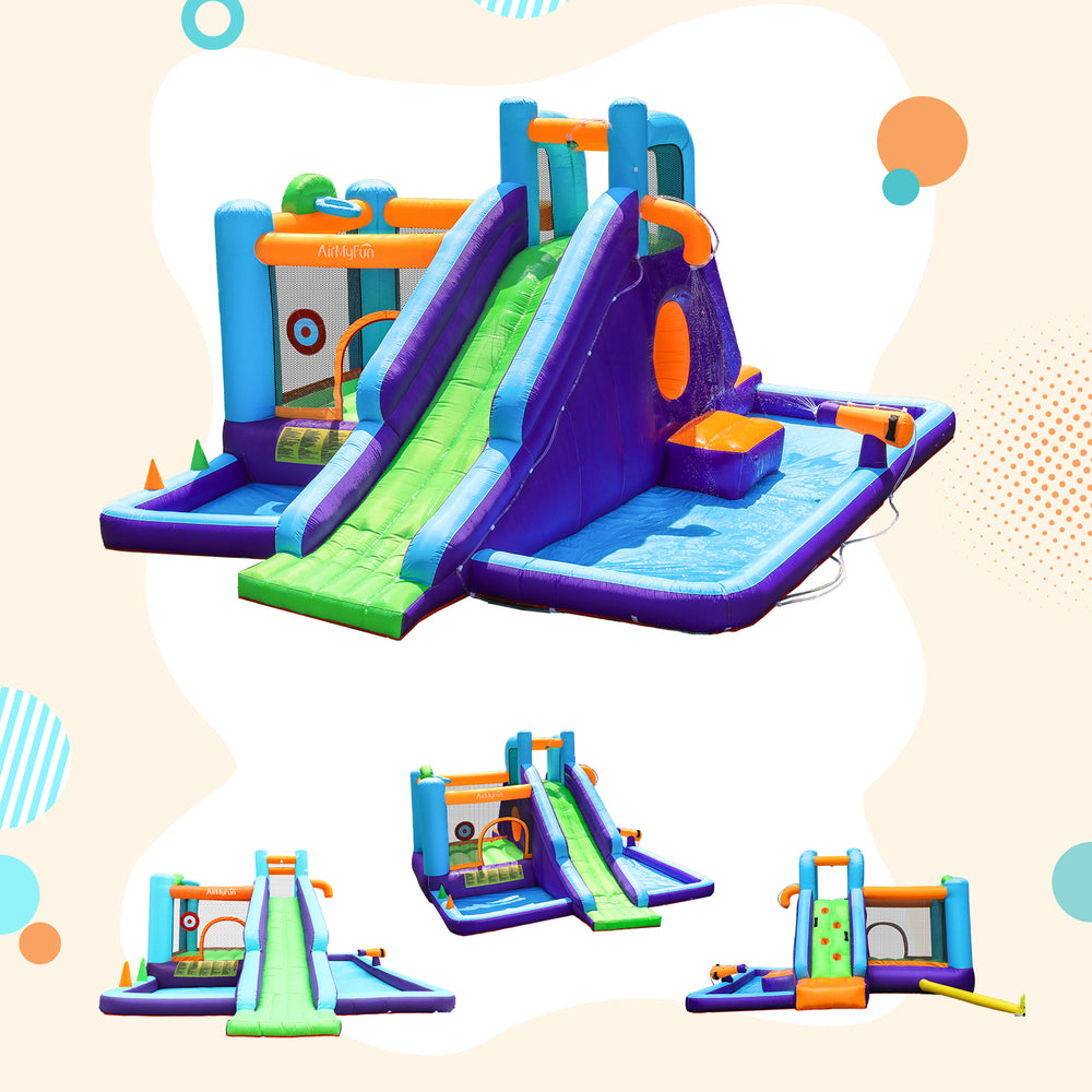 Blue Extended Water Slide